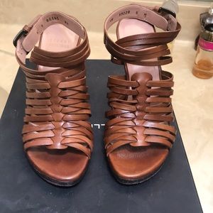 Stuart Weitzman heeled sandals.